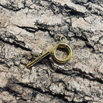 Fermoirs - T de style tibétain, or (à la pièce)