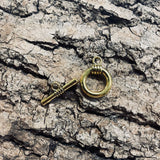 Fermoirs - T de style tibétain, or (à la pièce)