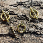 Fermoirs - T de style tibétain, or (à la pièce)