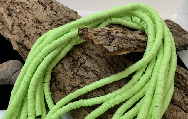 Perles Heishi -  Lightgreen (5 g ~100 Pces)