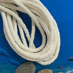 Perles Heishi - Blanc (5 g ~100 pces)