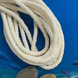 Perles Heishi - Blanc (5 g ~100 pces)