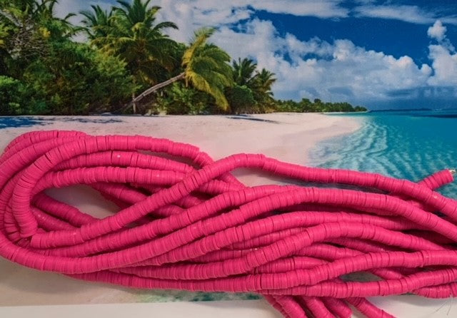 Perles Heishi  - Camélia (5 g ~100 pces)