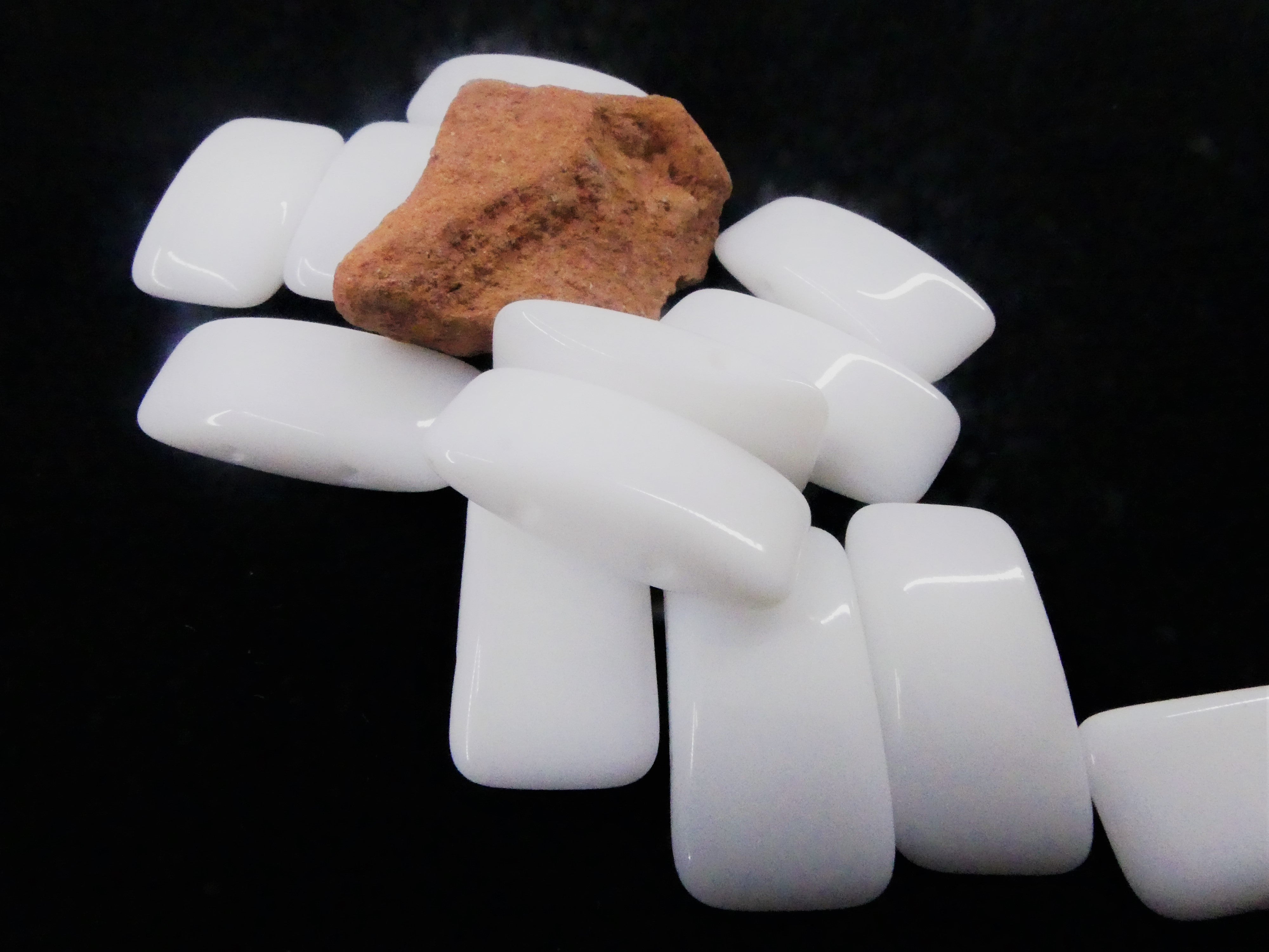 Perles porteuses blanches (5 pces)