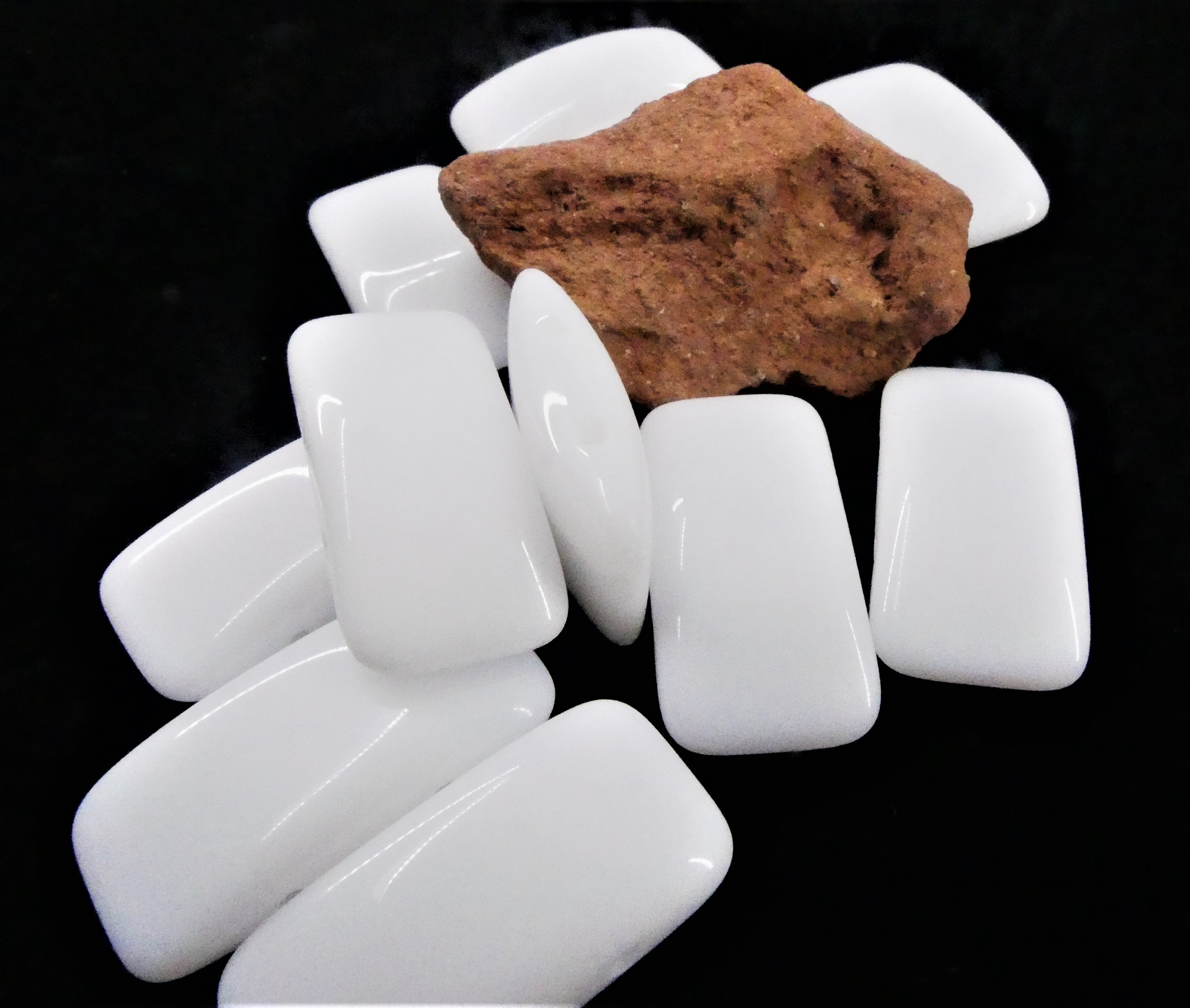 Perles porteuses blanches (5 pces)