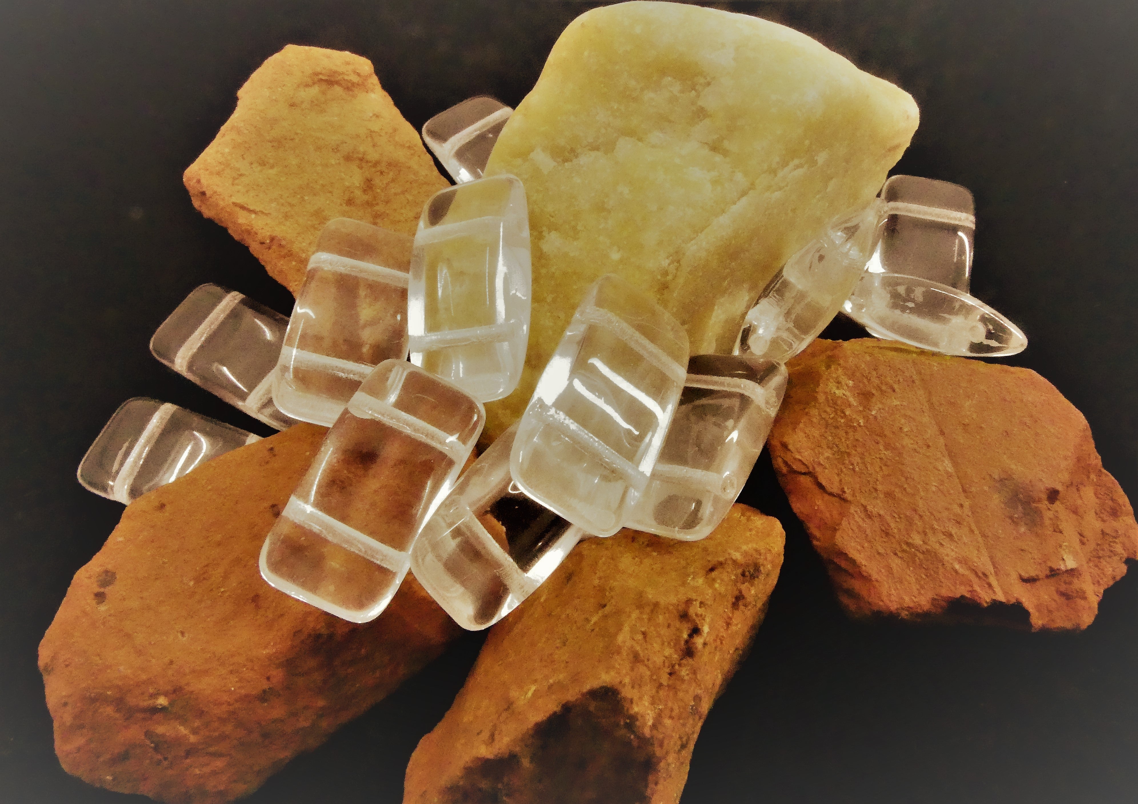 Perles porteuses transparentes (10 pces)