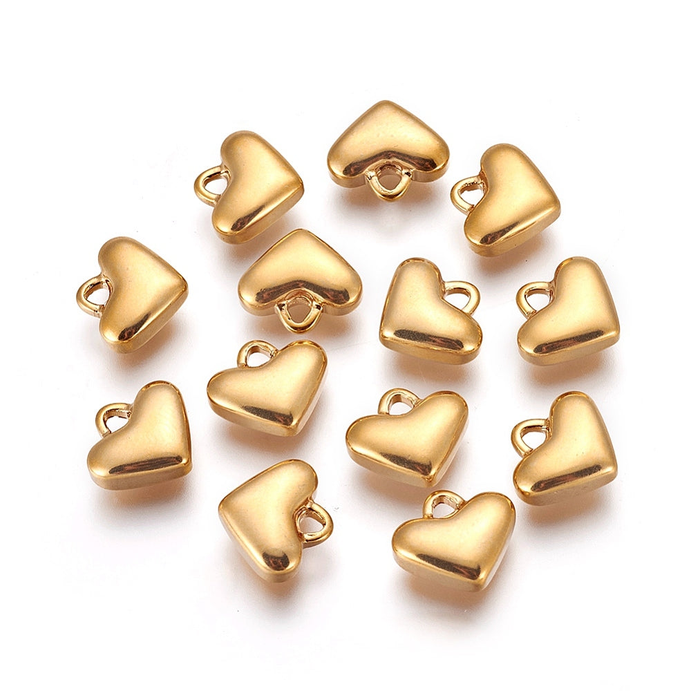 Pendentifs "Coeur soufflé"- Doré (1 pce)