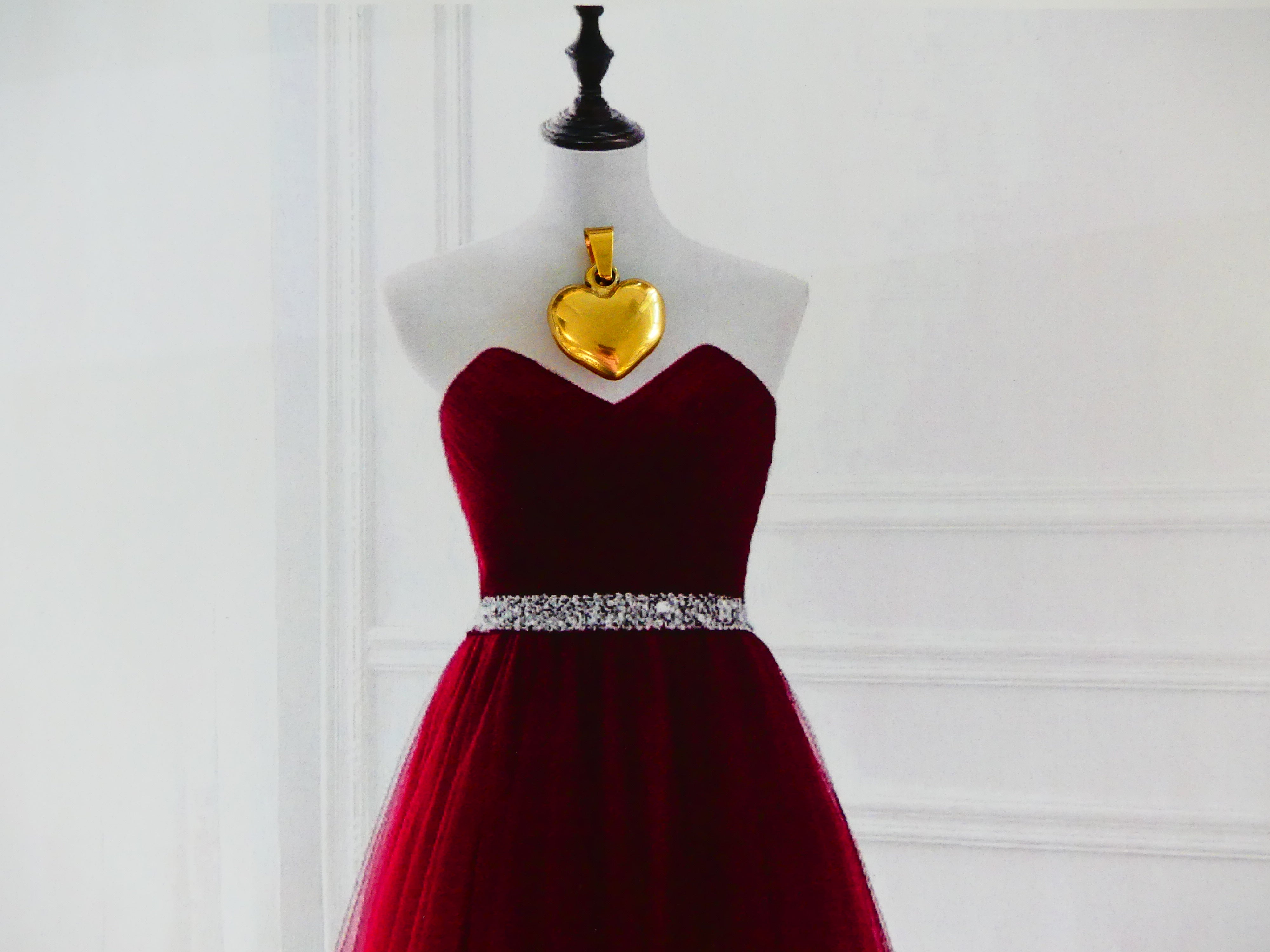 Pendentif - Coeur doré - Acier inoxydable (1 pce)