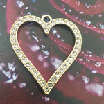 Pendentif - Coeur cristal - Alliage plaqué Or (1 pce)