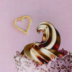 Pendentif - Coeur cristal - Alliage plaqué Or (1 pce)