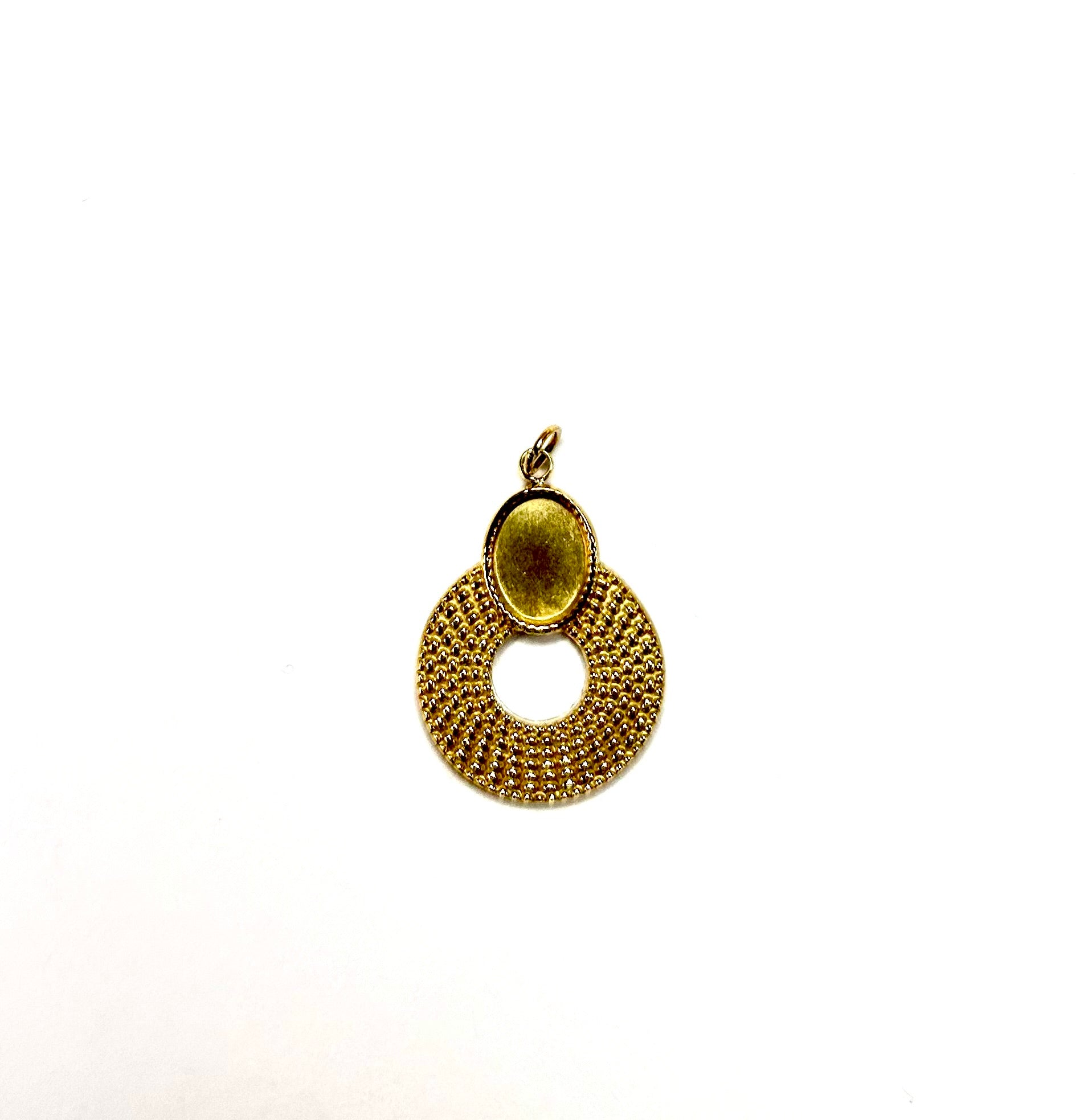 Pendentif de supports de cabochon en acier inoxydable - Plaqué or (1 pce)