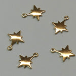 Breloque en laiton, étoile, plaqué or 18K (1pce)