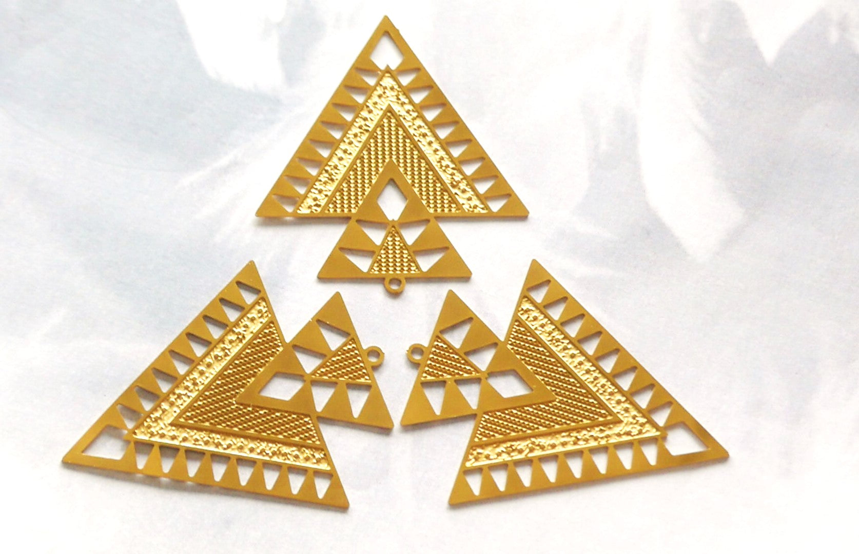Pendentifs "Triangle" - Or -1pce