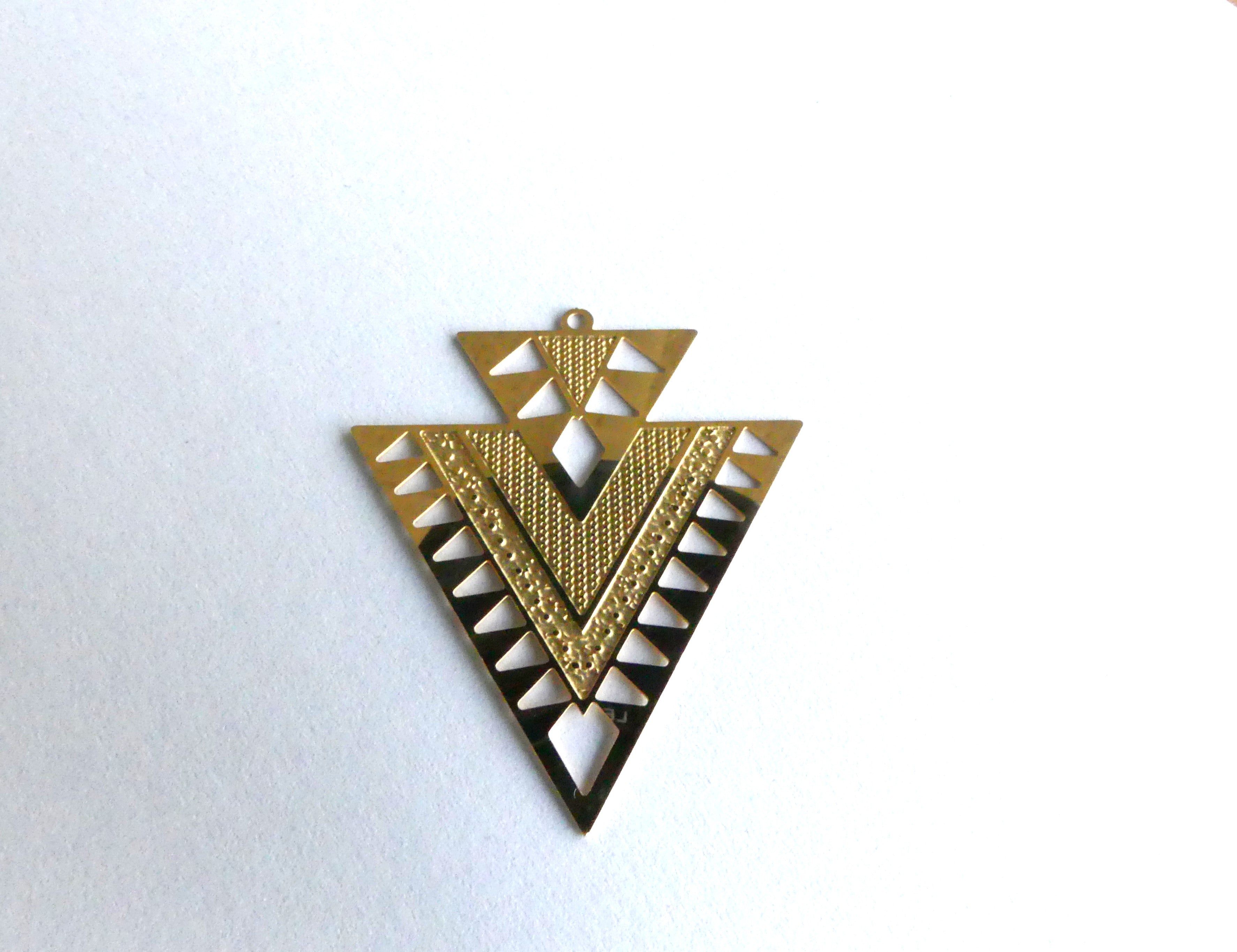 Pendentifs "Triangle" - Or -1pce
