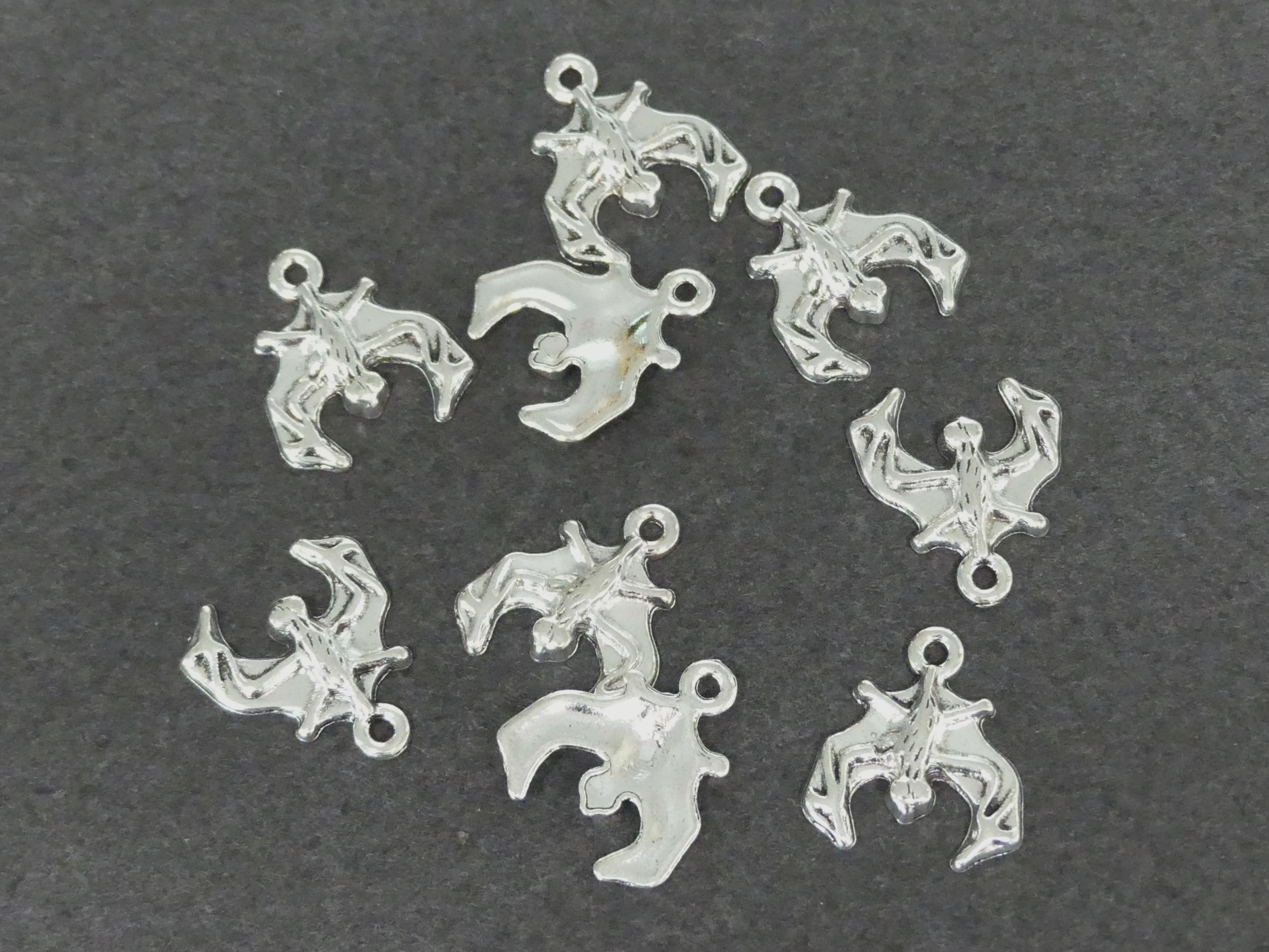 Pendentifs Halloween "Chauve-souris "style tibétain - Argent antique - 1 pièce