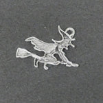 Pendentifs Halloween  "Sorcière " - Argent antique - 1 pièce