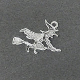 Pendentifs Halloween  "Sorcière " - Argent antique - 1 pièce