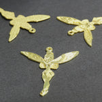 Pendentif fée Halloween en alliage de style tibétain. Sans plomb et sans cadmium - Doré (1 pce)