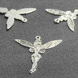 Pendentif fée Halloween en alliage de style tibétain - Argent antique - (1 pce)