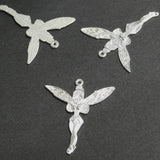 Pendentif fée Halloween. Sans plomb, sans cadmium et sans nickel - Argenté - (1 pce)