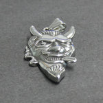 Pendentif breloque fantôme de bétail, argent antique (1pce)