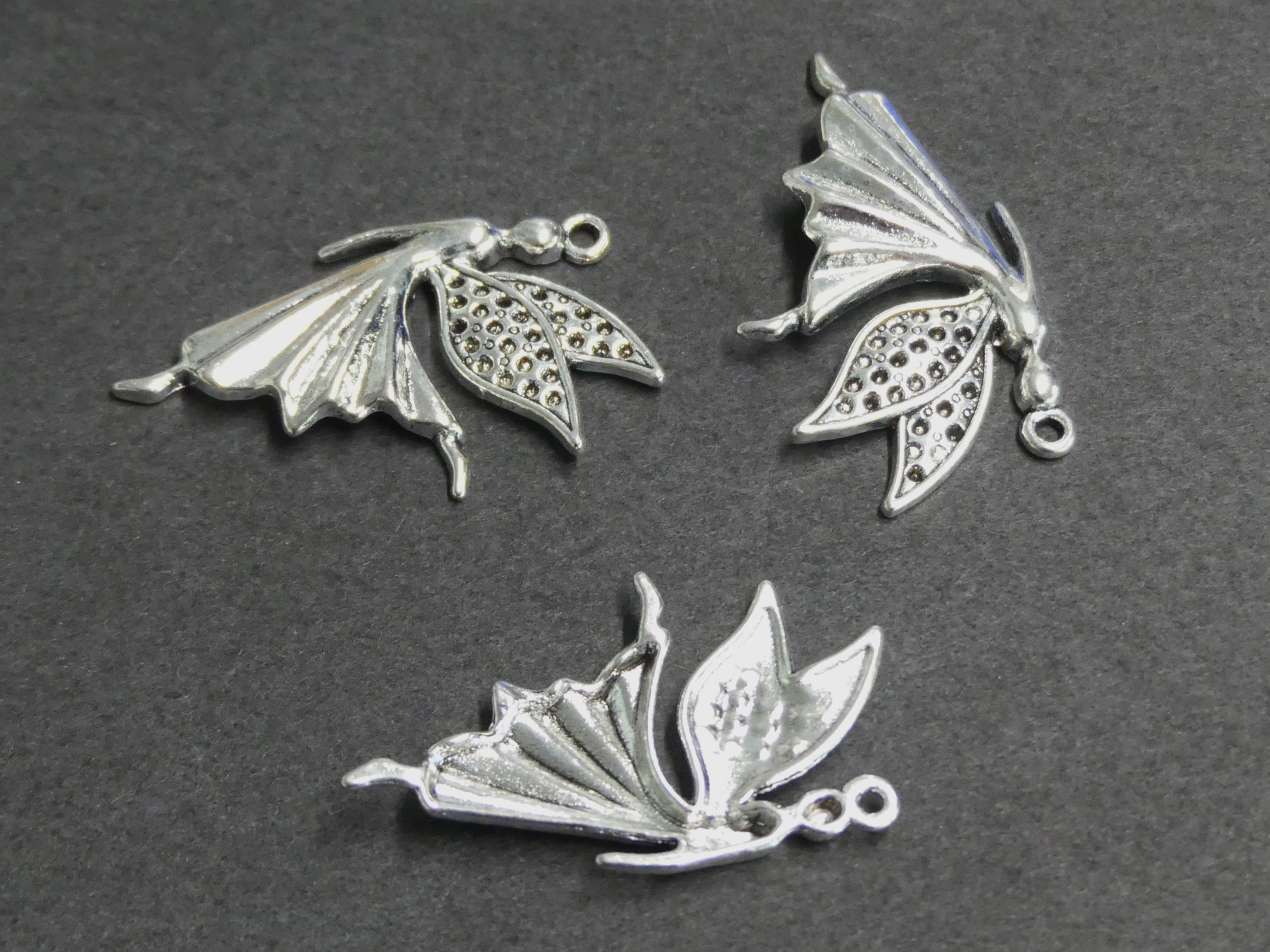 Pendentifs Halloween " Fée " en alliage - Argent antique - 1 pièce