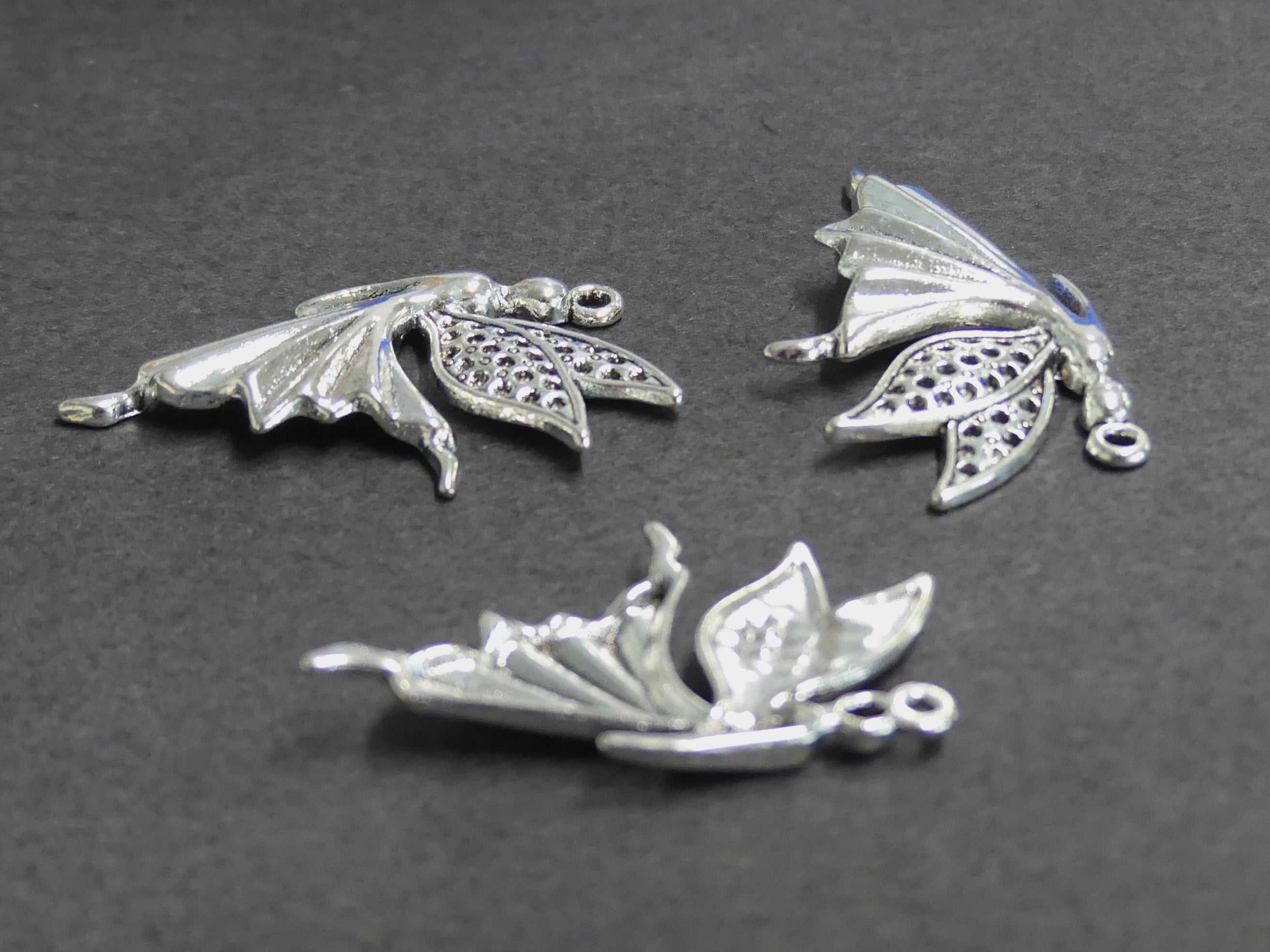 Pendentifs Halloween " Fée " en alliage - Argent antique - 1 pièce