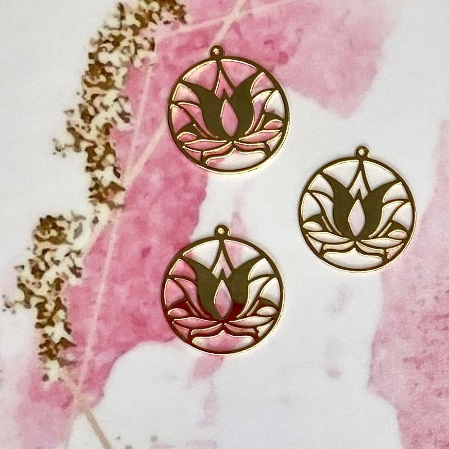 Pendentif - Fleur de lotus ( 1 pces )