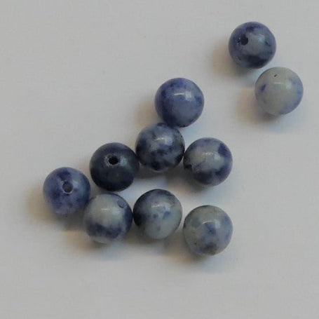 Ronde 6 - Perles de Jaspe Tachetée  Naturelle (10 pces)