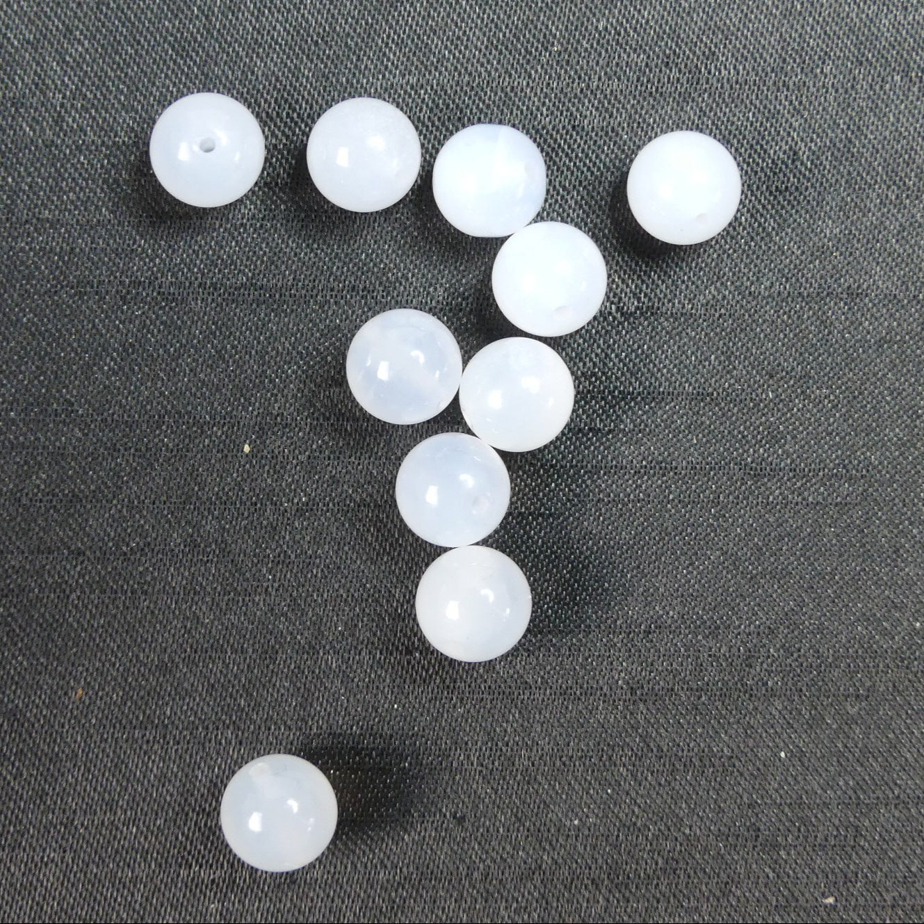 Ronde 8 - Agate bleue naturelle gradez -  (10pces)