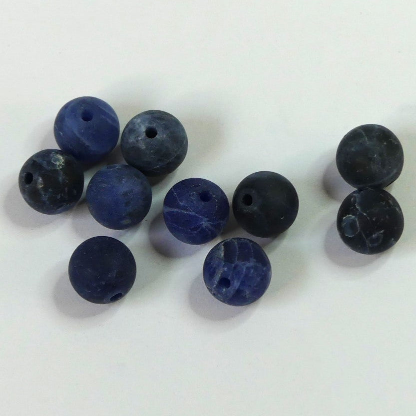 Ronde 8 - Sodalite naturelle mat (10pces)