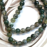 Ronde 8 - Agate mousse naturelle - (10 pces)