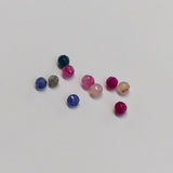 Perles d'Agate naturelle, facette, ronde, teinte - 10 pièces