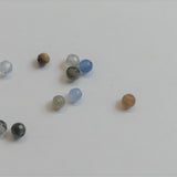 Perles d' Agate naturelle, teinte et chauffée, taillées à facettes - 10 pièces
