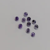 Perles d' Agate naturelle, teinte et chauffée, Rondes et taillées à facettes - Indigo - 10 pièces