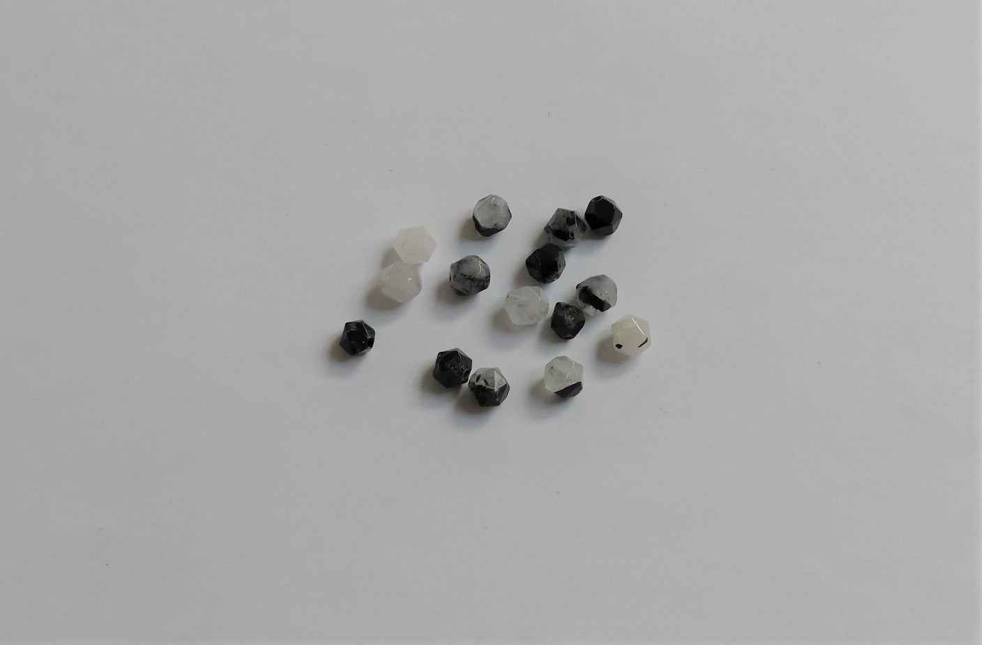 Perles en Quartz Rutile  naturel - (10 pces)