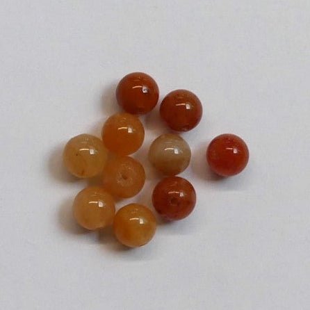 Ronde 6 - Aventurine Rouge Naturelle  (10 pces)