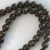 Ronde 8 - Obsidienne flocon de neige naturelle - (10 pces)