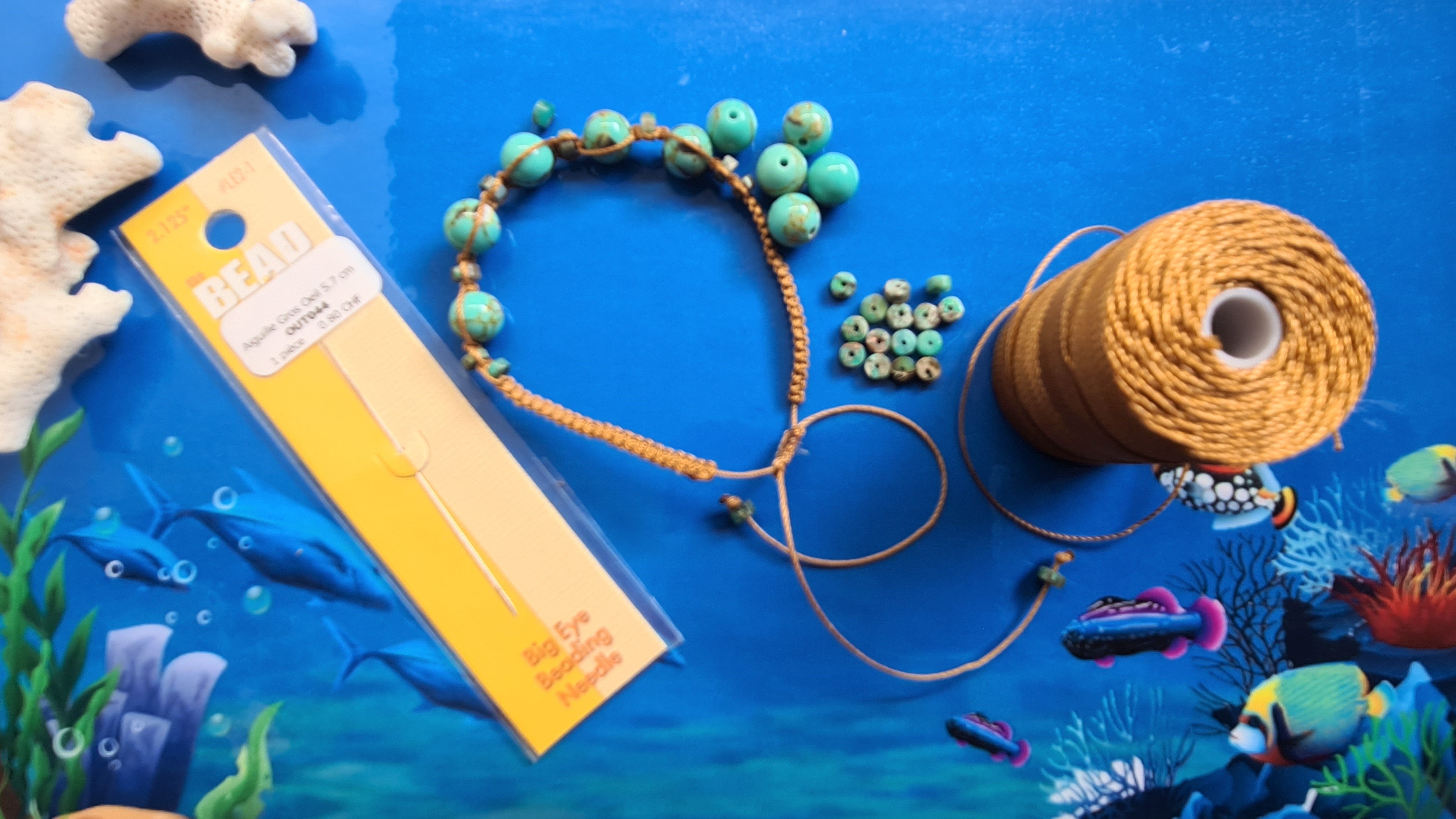 Ronde Plate 4 - Jaspe Impérial synthétiques vert eau (10 pces)