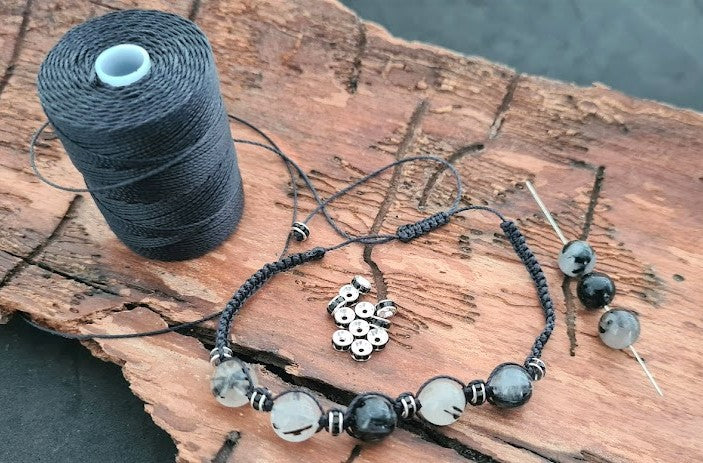 Ronde 8 - Quartz Rutile Noir (10 pces)