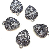 Charm's pendentifs "Cœur & Etoile"16x10 mm - Argent antique (1pce)