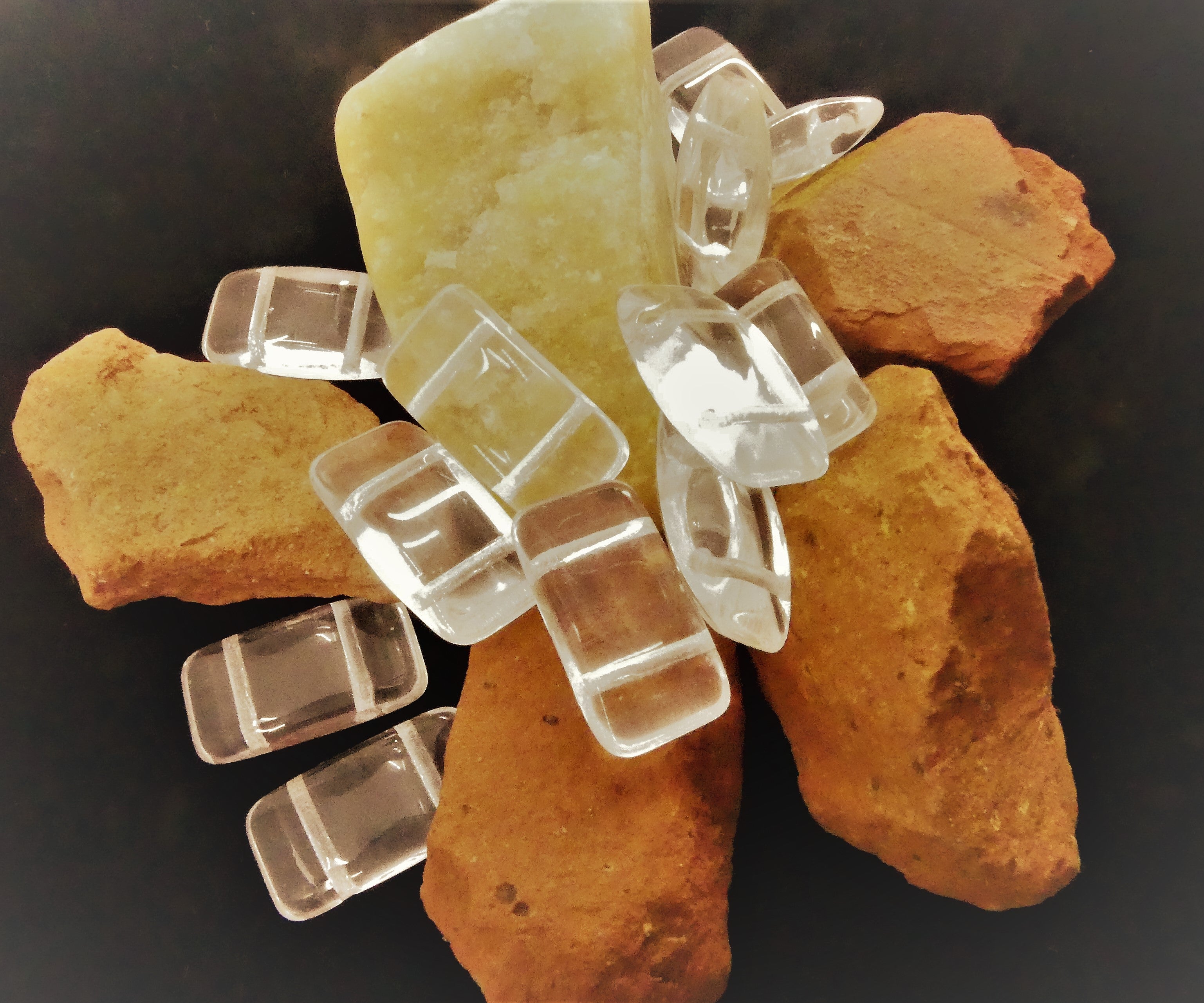 Perles porteuses transparentes (10 pces)