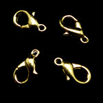 Fermoir - Mousqueton 15 x 8 mm - Plaqué Or (1 pce)