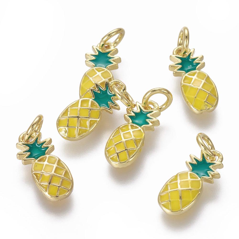 Breloque "Ananas"  - Or - jaune ( 1pce )