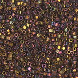 Perle carrée - Or métallisée iris  (1.8mm)
