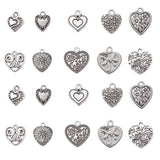 Charm's pendentifs "Cœur & Etoile"16x10 mm - Argent antique (1pce)