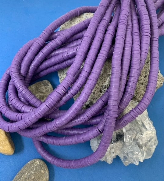 Perles Heishi  - Violet (5 g ~100 pces)