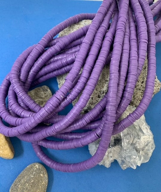 Perles Heishi  - Violet (5 g ~100 pces)