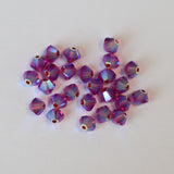 Bicone 4 - Fuchsia AB2x (25 pces)