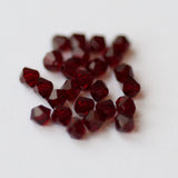 Bicone 4 - Grenat (25 pces)